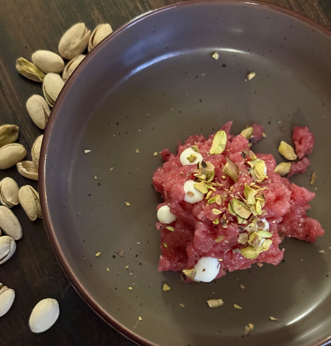 Tartare con pistacchi